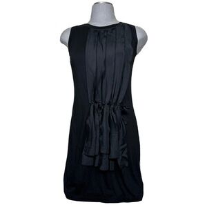 BCBG MaxAzria Mini Dress Sleeveless Stretch Black Ruffle Front Women’s Size‎ XS